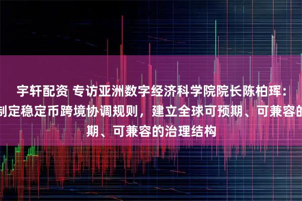 宇轩配资 专访亚洲数字经济科学院院长陈柏珲：建议加快制定稳定币跨境协调规则，建立全球可预期、可兼容的治理结构